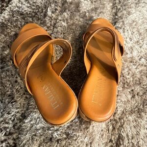 Italian shoemakers,orange wedge everyday wear still in good condition.